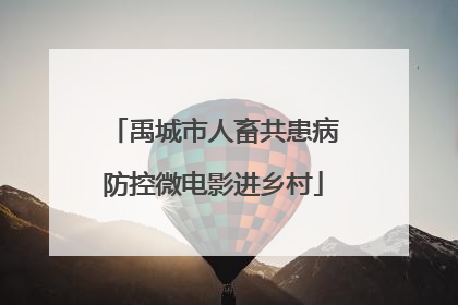 禹城市人畜共患病防控微电影进乡村